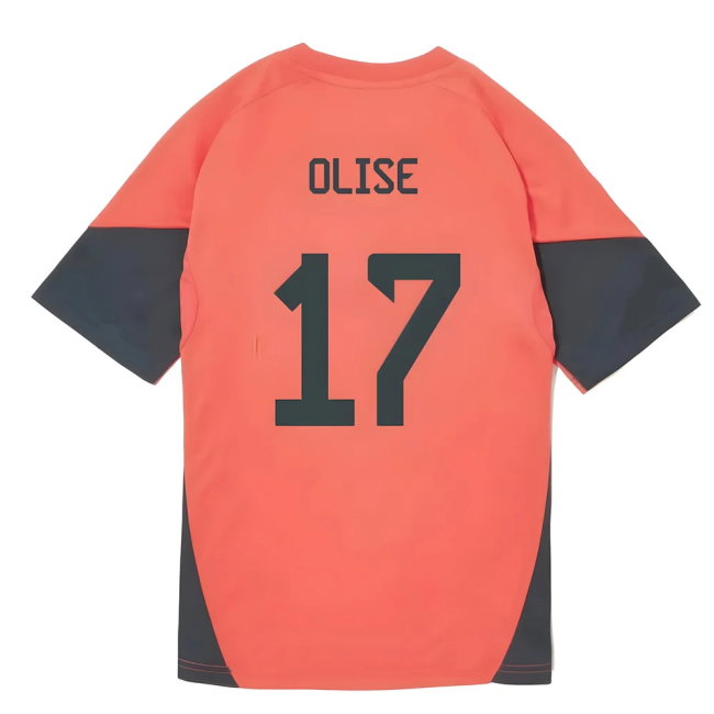 2025-2026 Bayern Munich Training Shirt (Easy Coral) - Kids (Olise 17)-SoccerKits Hub | Buy Soccer Jerseys Online